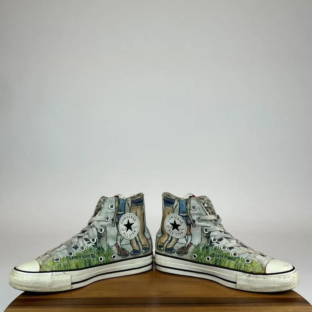 Womens Converse Love Note High‎ Top Canvas CTAS Shoes Sneakers Size 7 M GUC